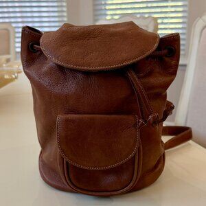Never-used Durkee’s Express Vintage Leather Backpack "Bookbag Style"